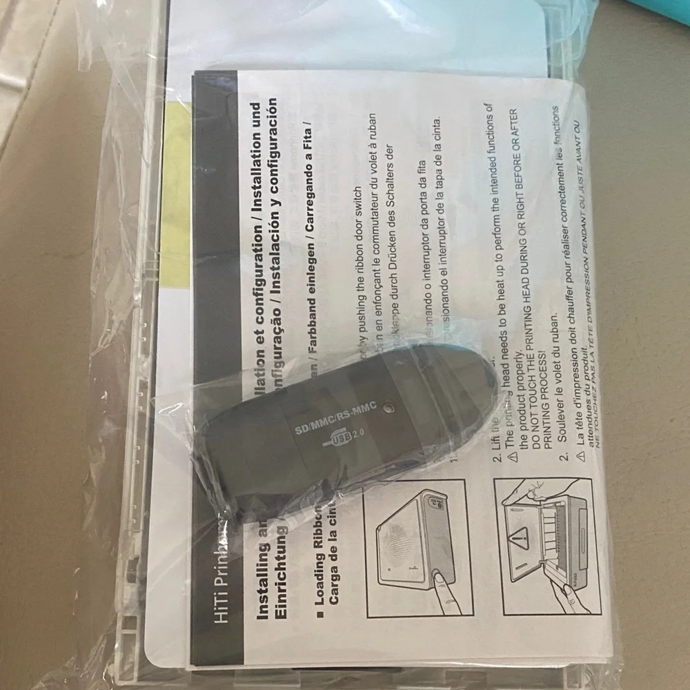 Mini White Photo Printer